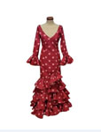 Size 36. Flamenco Costume. Lolita Bordeaux Polka Dots Pink 123.967€ #50759LOLITABRDLNRS36